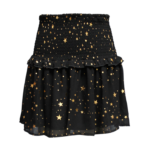 Smocked Waist Printed Skirt