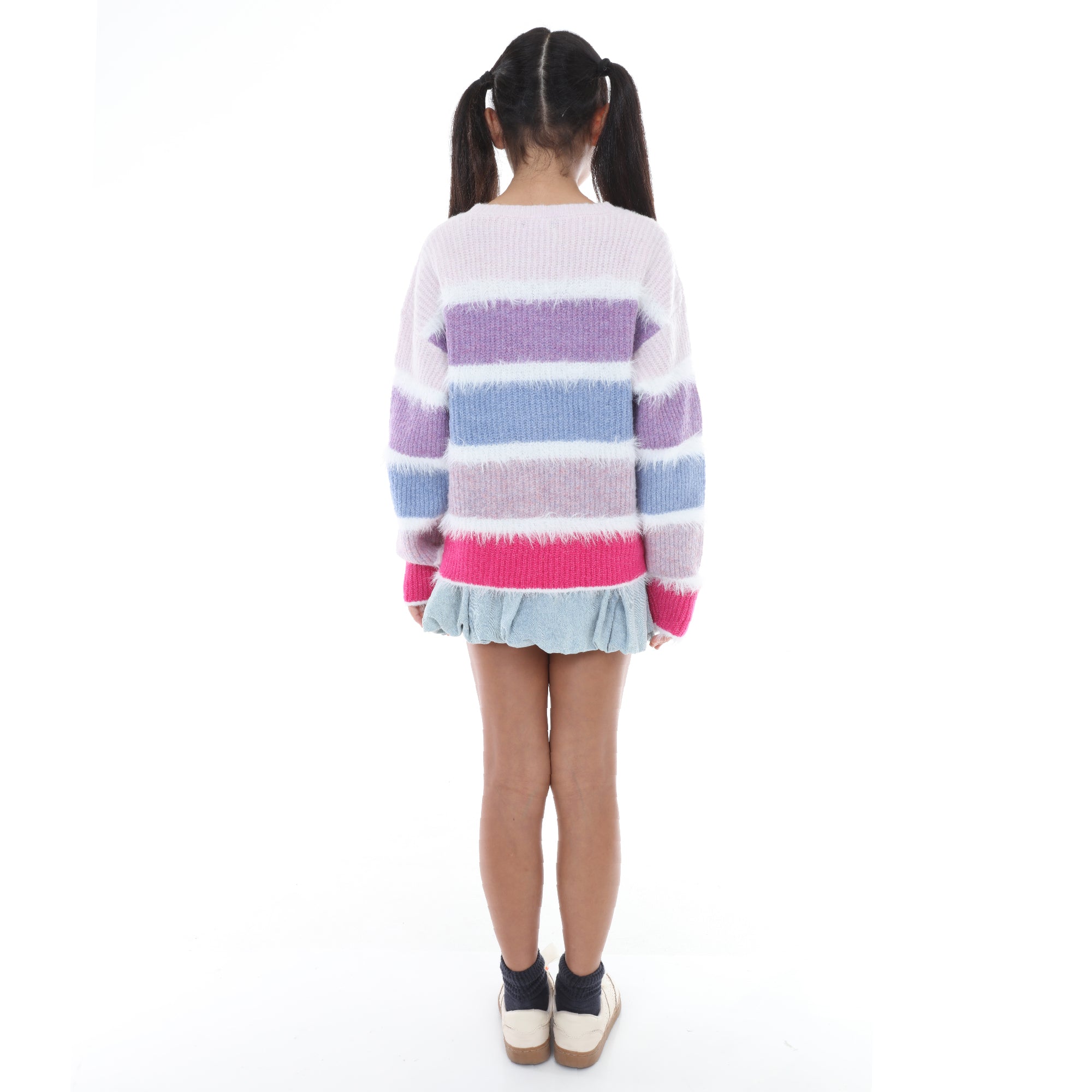 Tween Longsleeve Multistripe Sweater