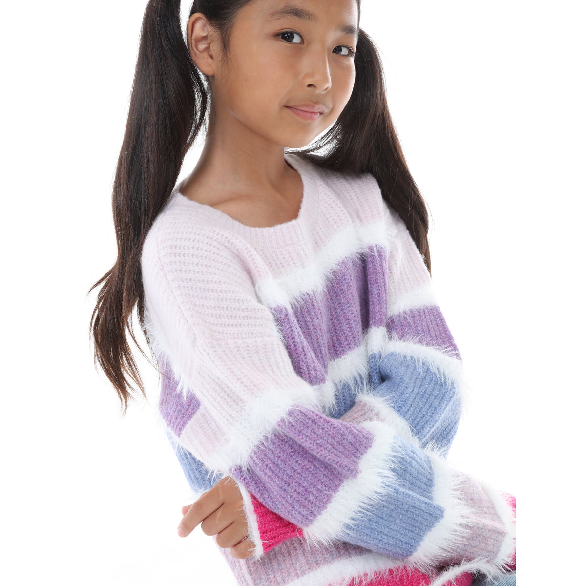 Tween Longsleeve Multistripe Sweater