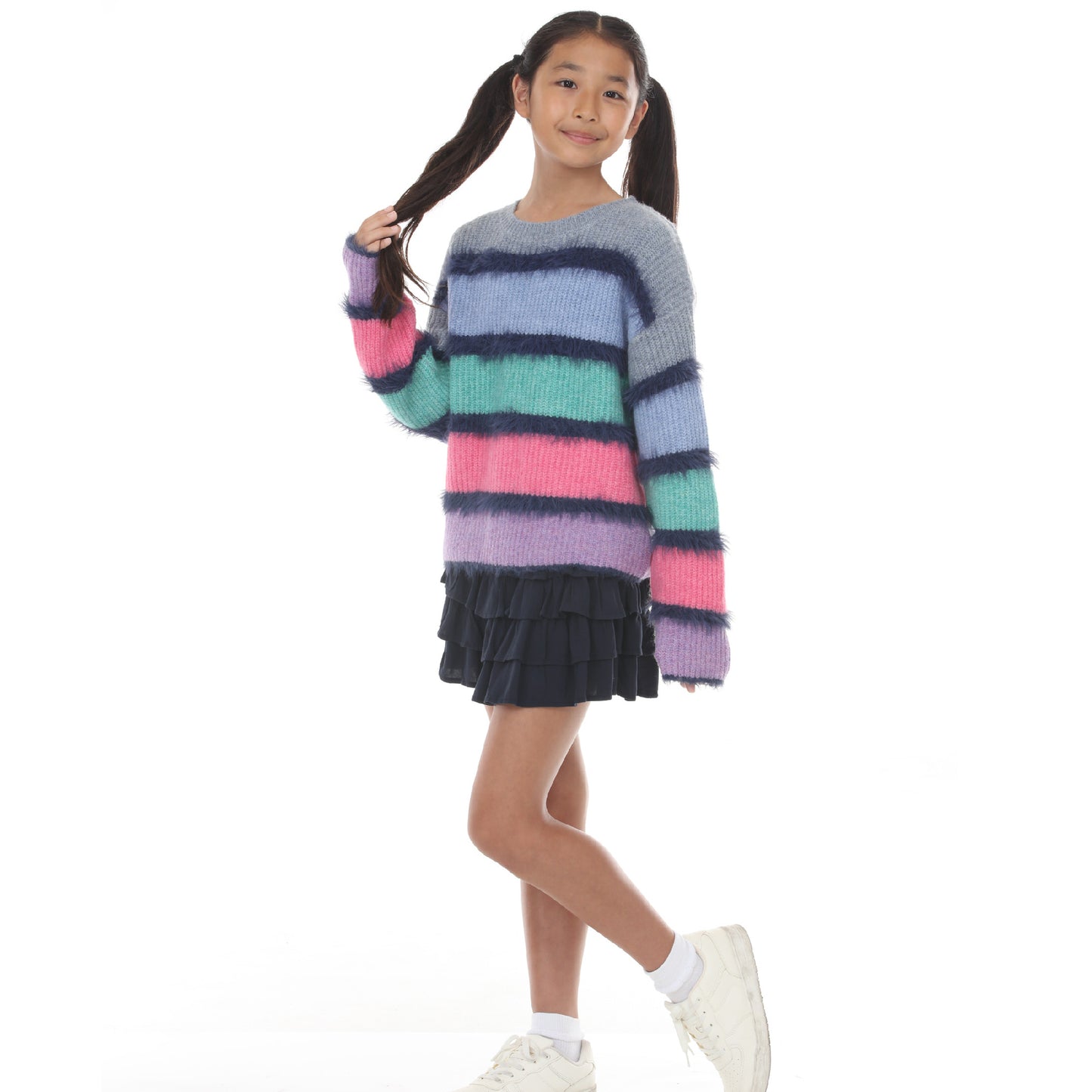 Tween Longsleeve Multistripe Sweater