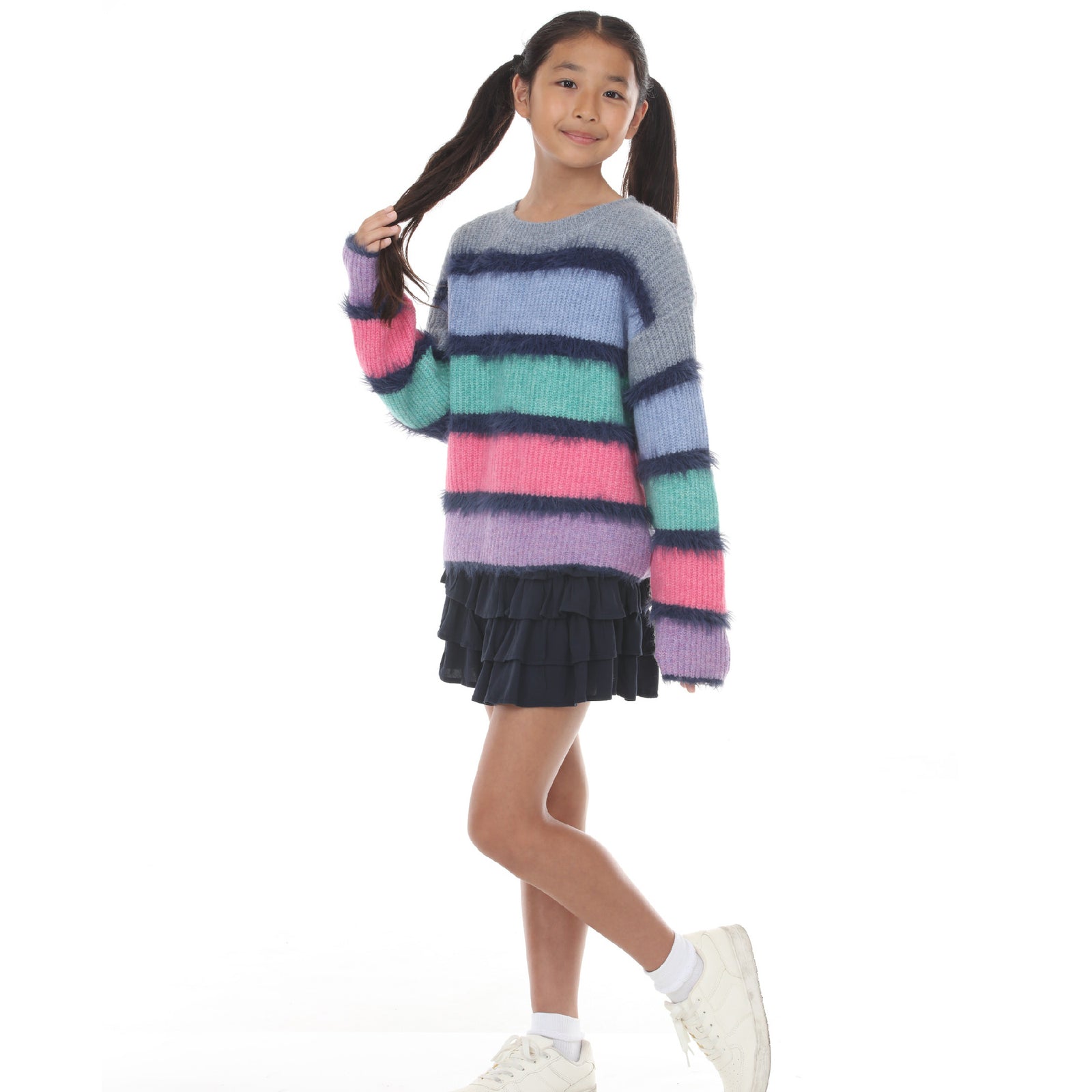 Tween Longsleeve Multistripe Sweater
