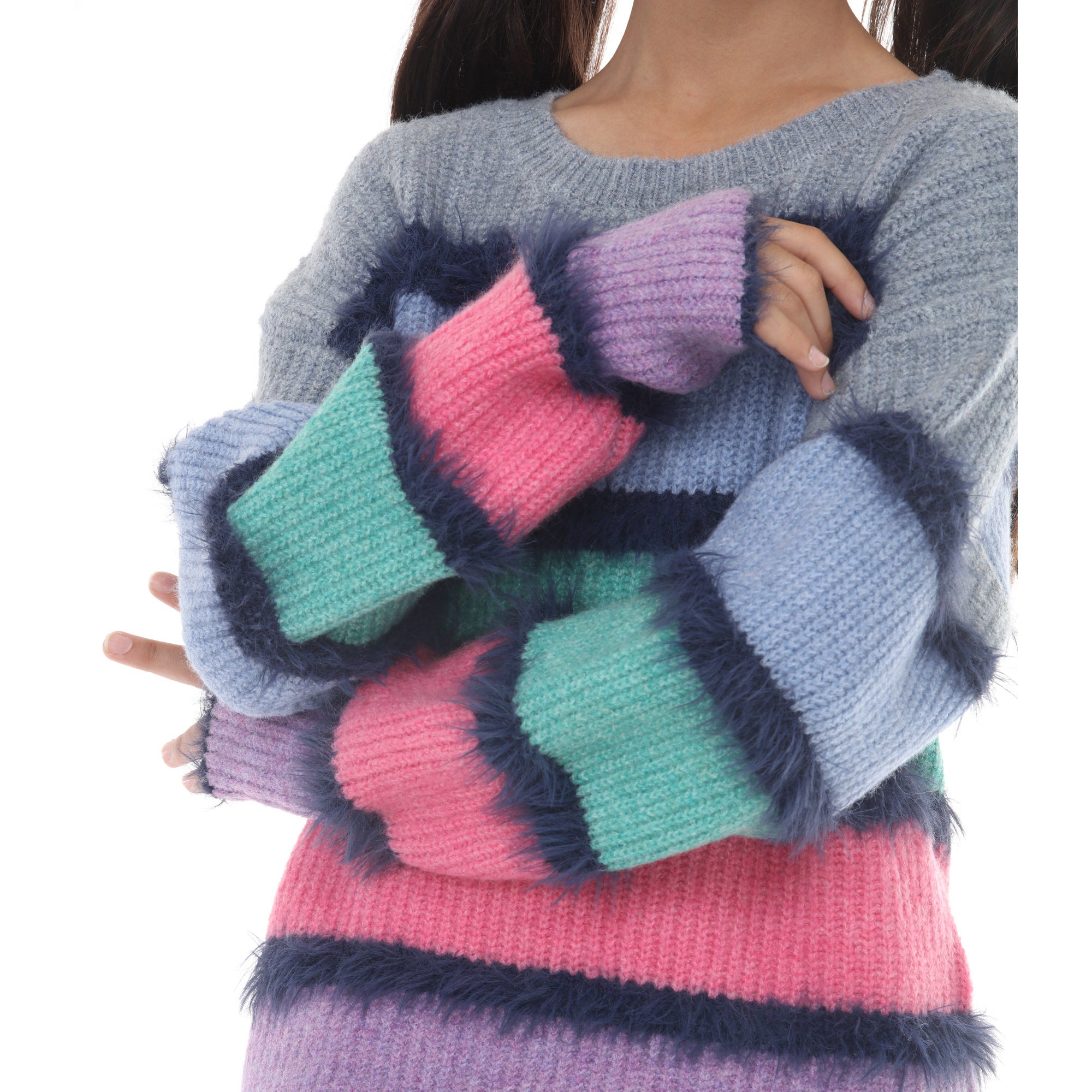 Tween Longsleeve Multistripe Sweater