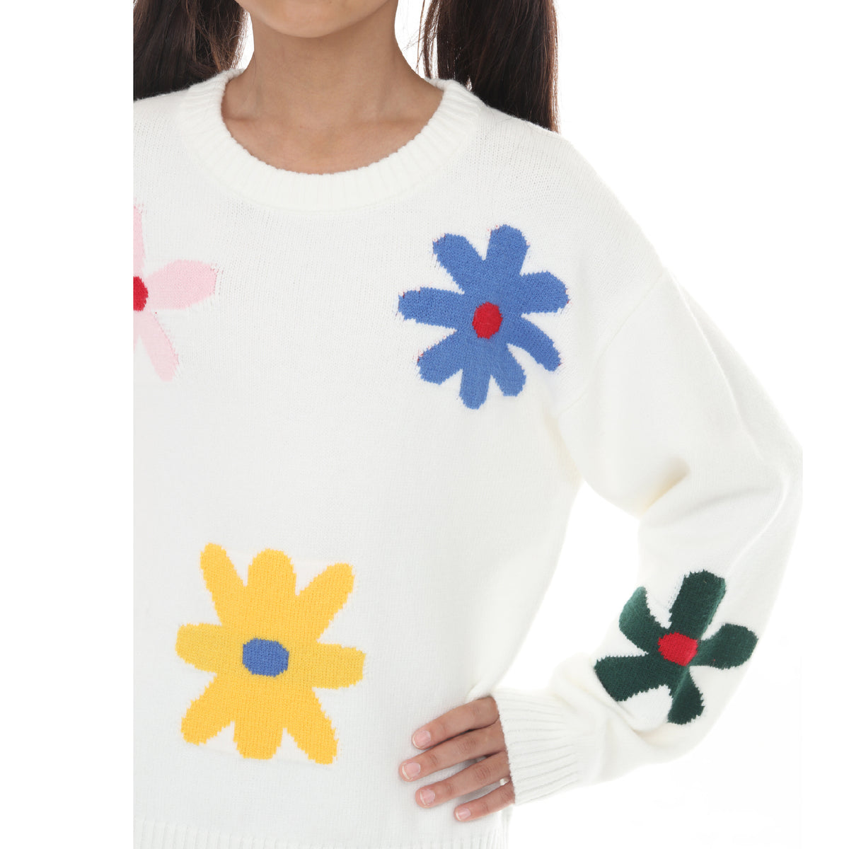 Tween Flower Sweater