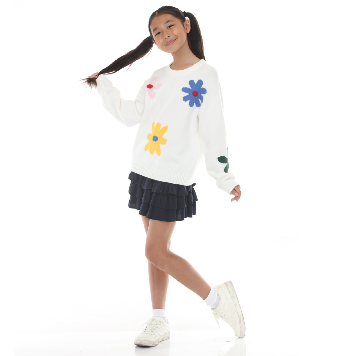 Tween Flower Sweater