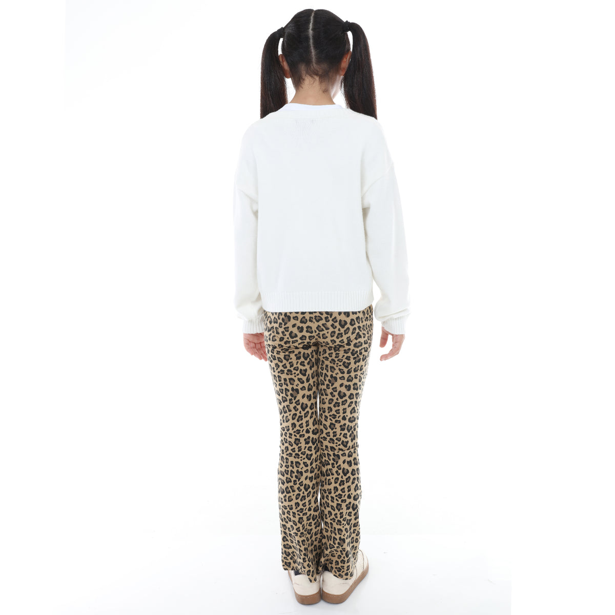 Tween Longsleeve Bear With Bow Cardigan