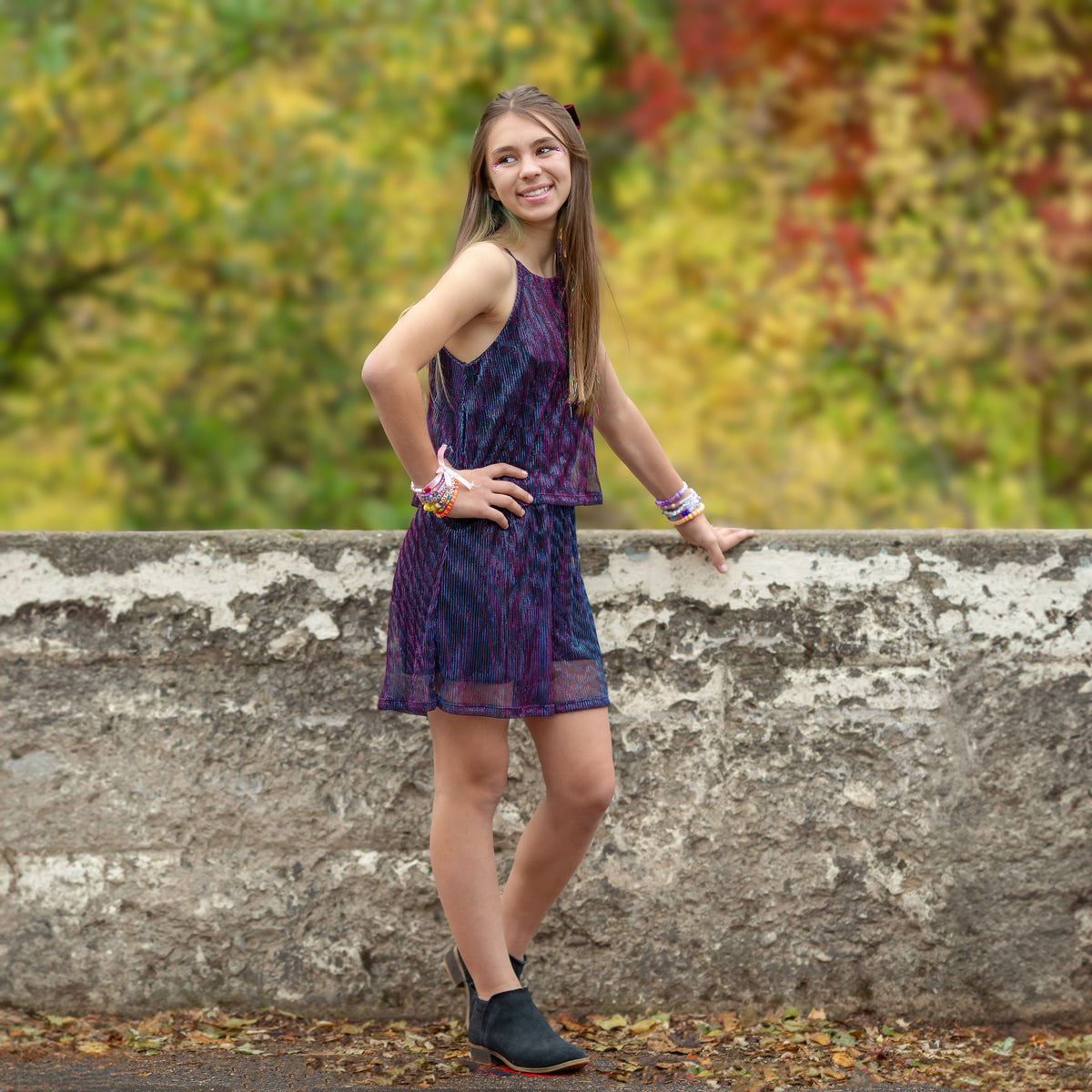 Tween Popover Flounce Romper