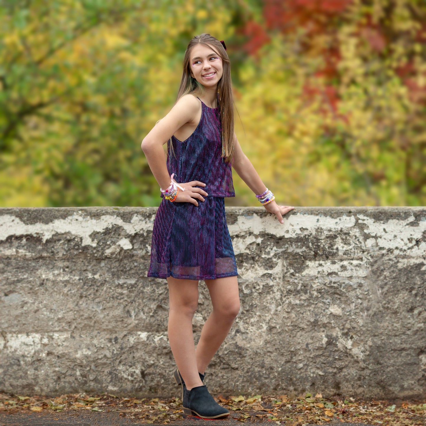 Tween Popover Flounce Romper