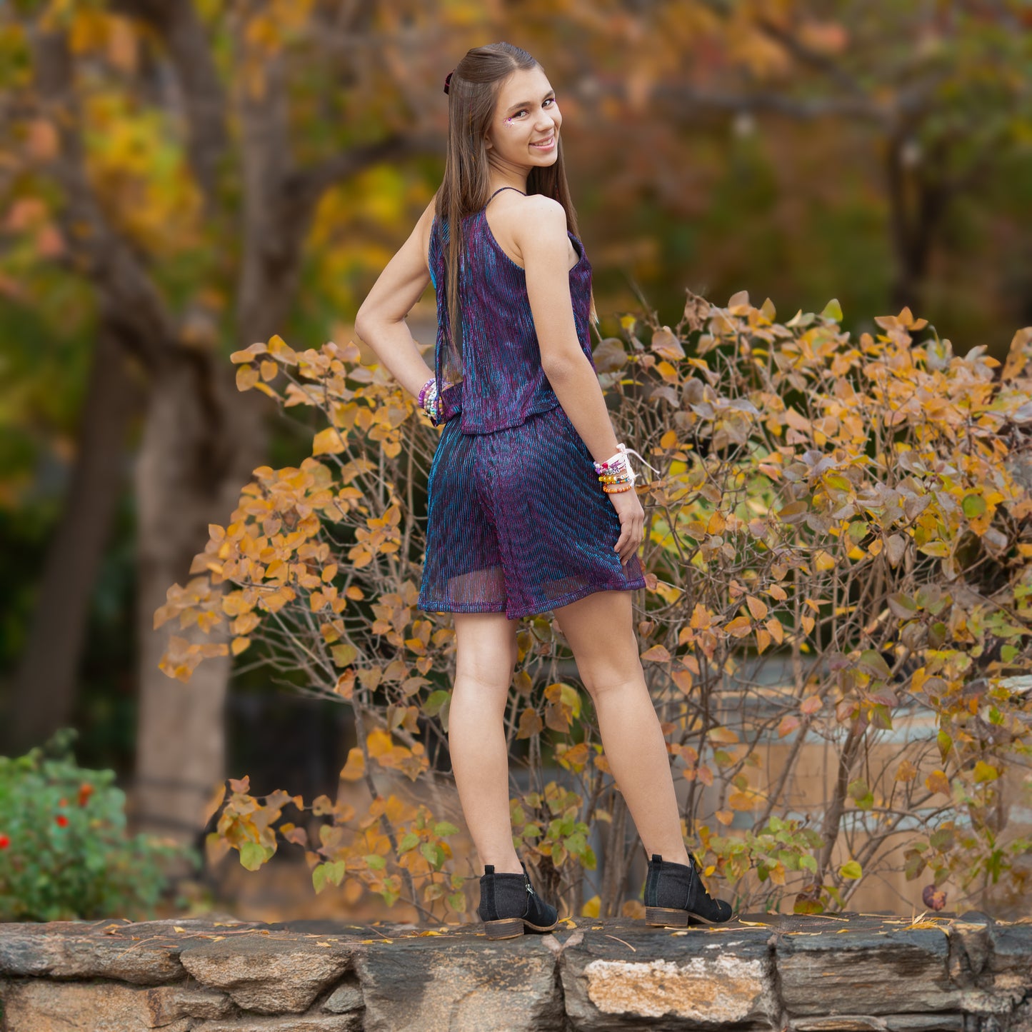 Tween Popover Flounce Romper