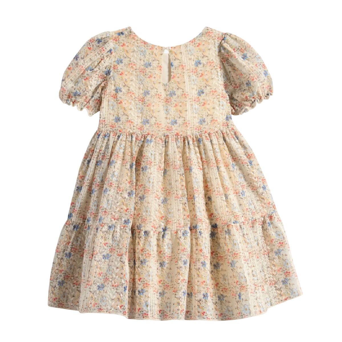 Girls Embroidered Tiered Dress
