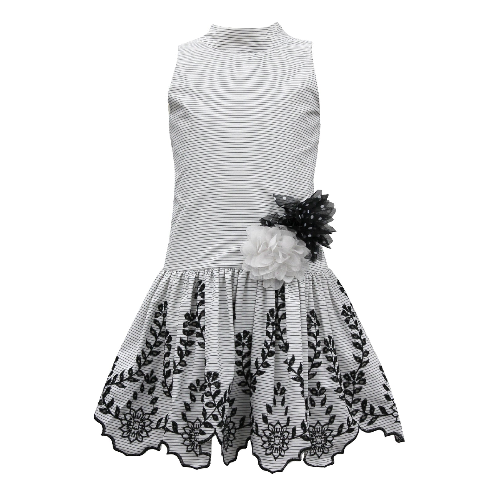 Girls Drop Waist Polka Dot Dress