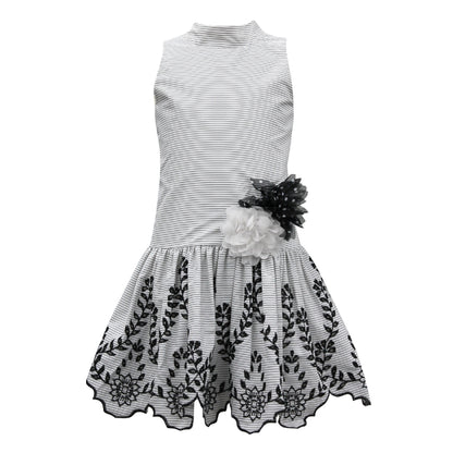 Girls Drop Waist Polka Dot Dress