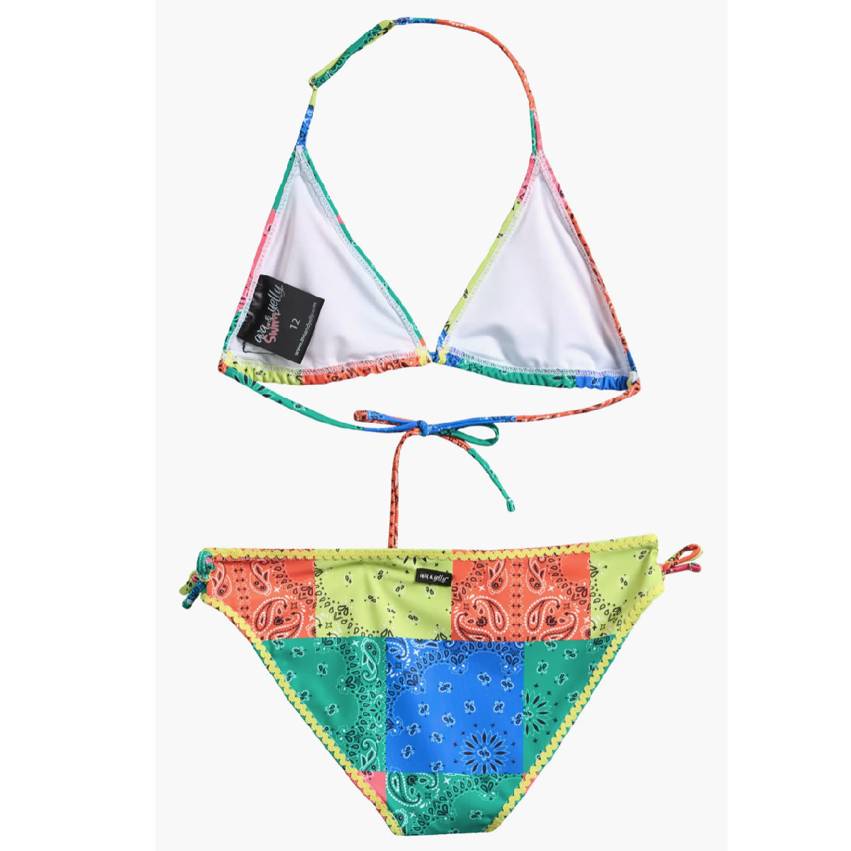 Tween Bandana Patchwork Print Two-Piece Swimsuit