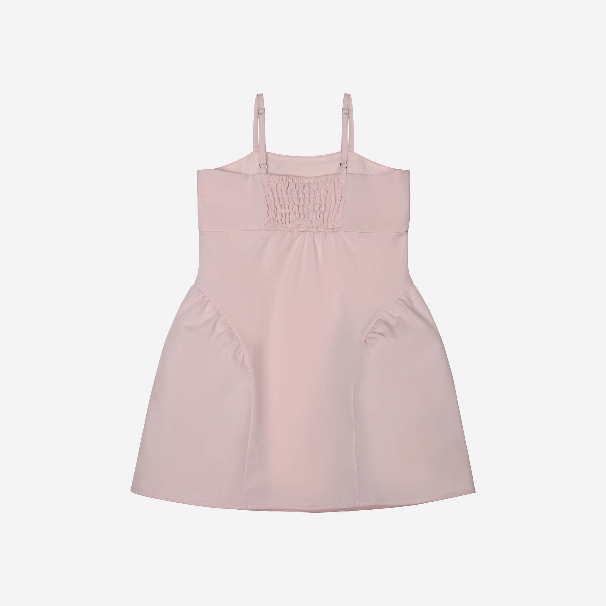 Tween Side Shirred Bow Front Dress