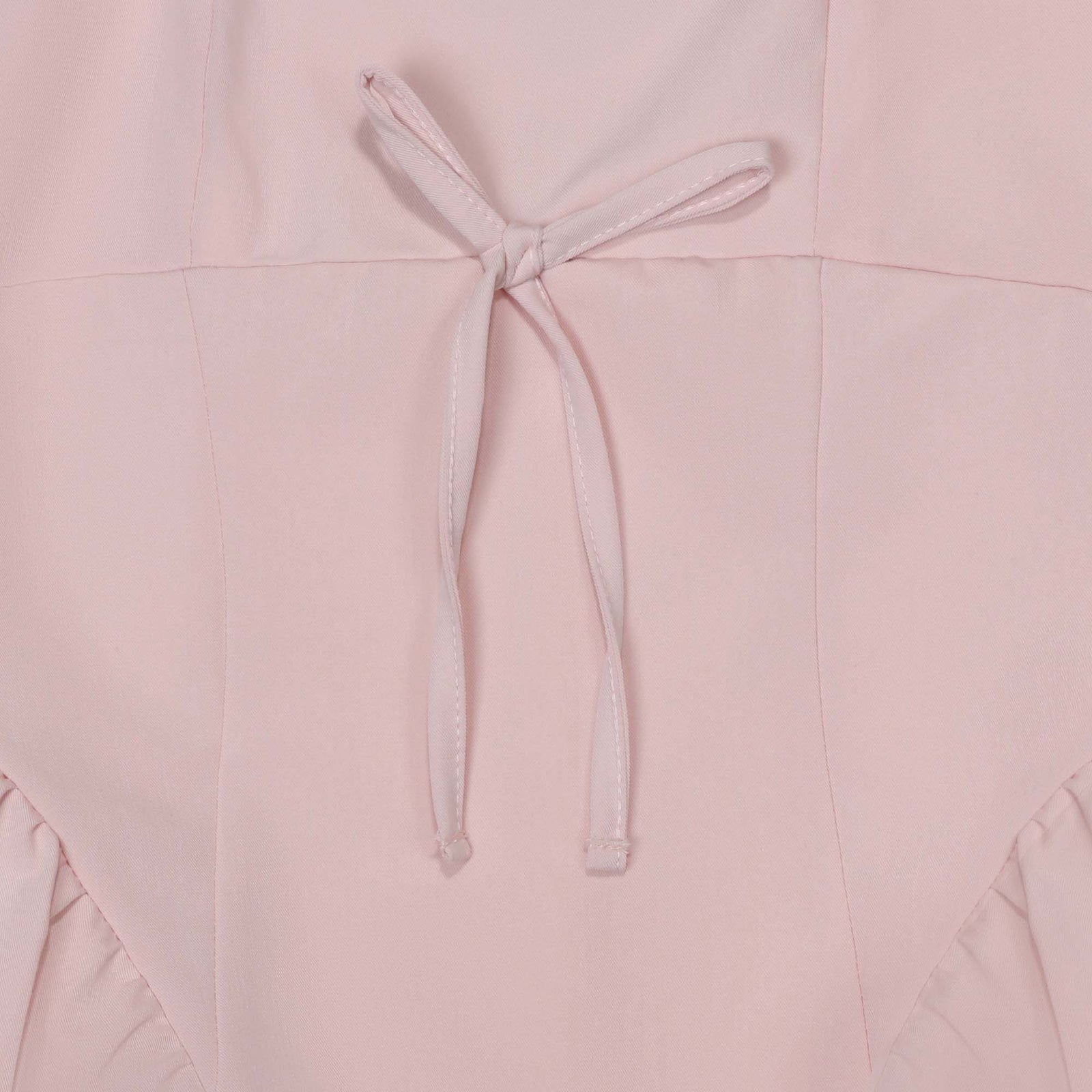 Tween Side Shirred Bow Front Dress