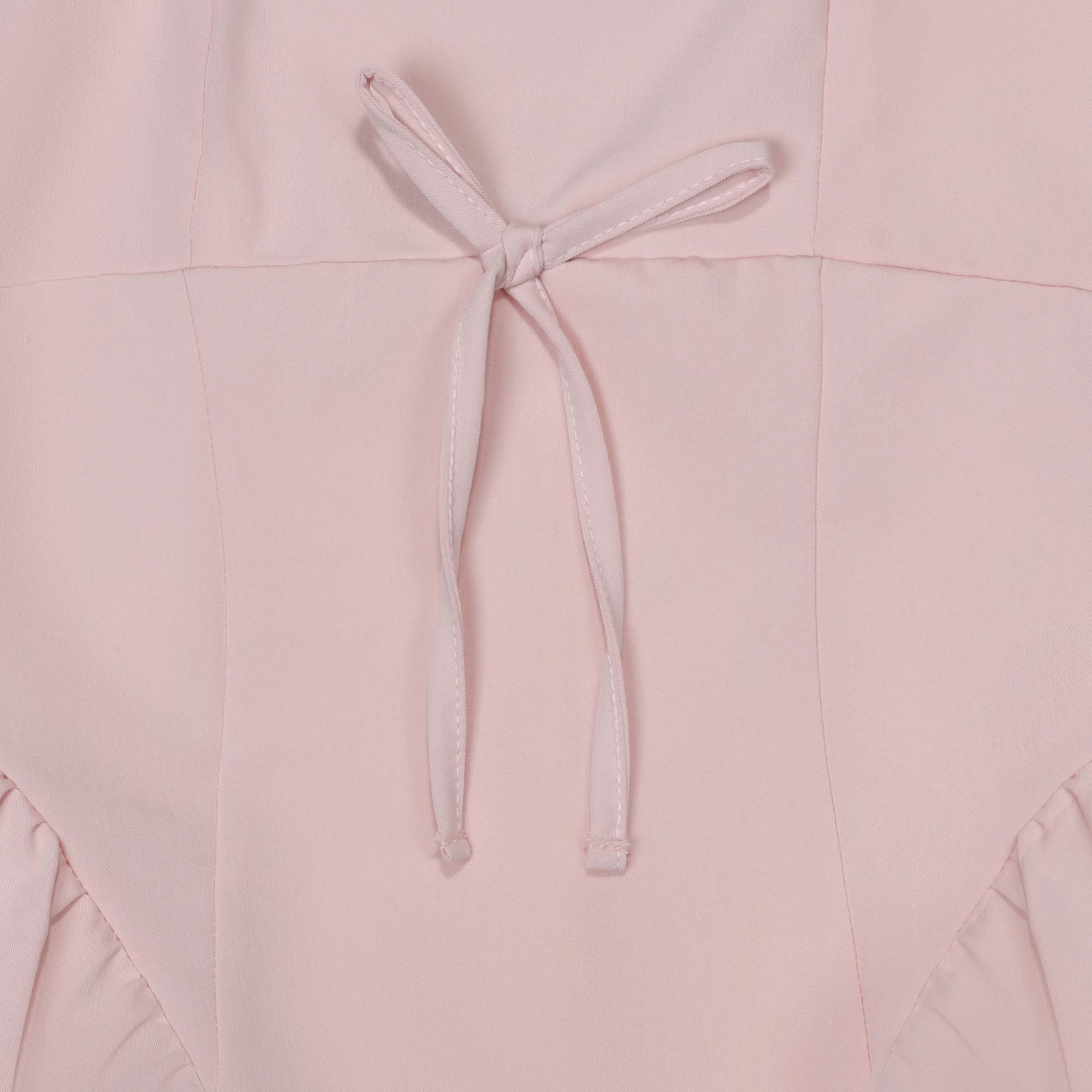 Tween Side Shirred Bow Front Dress