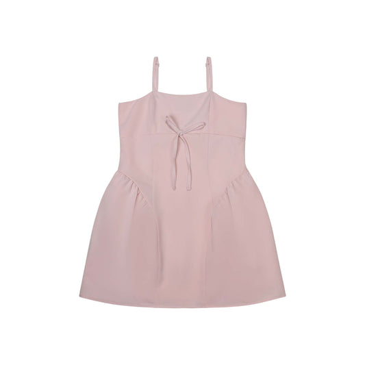 Tween Side Shirred Bow Front Dress