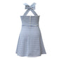 Stripe Bow Back Skater Dress