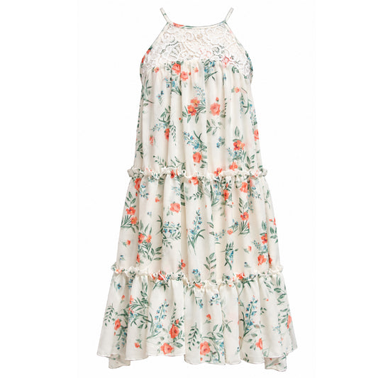 Tween Trapeze Dress with Lace