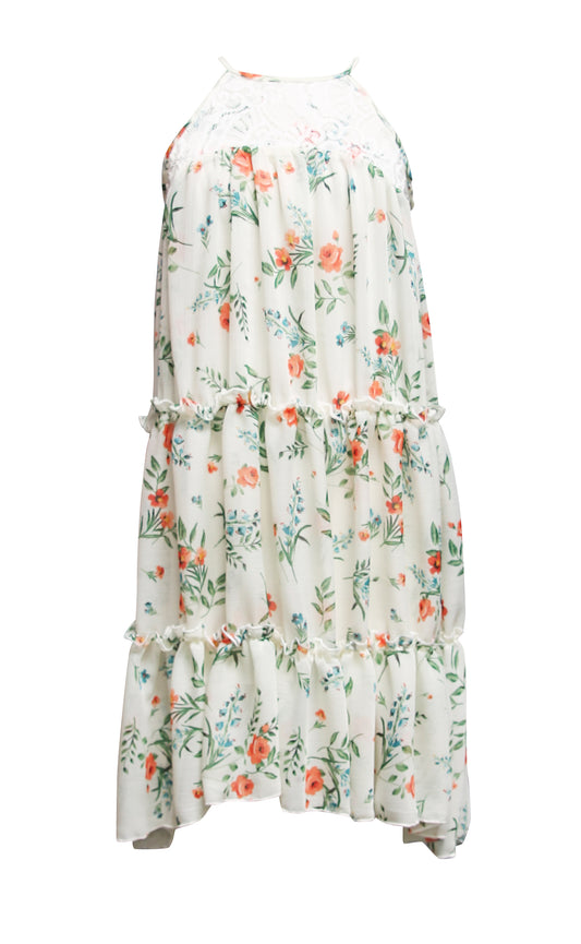 Tween Trapeze Dress with Lace