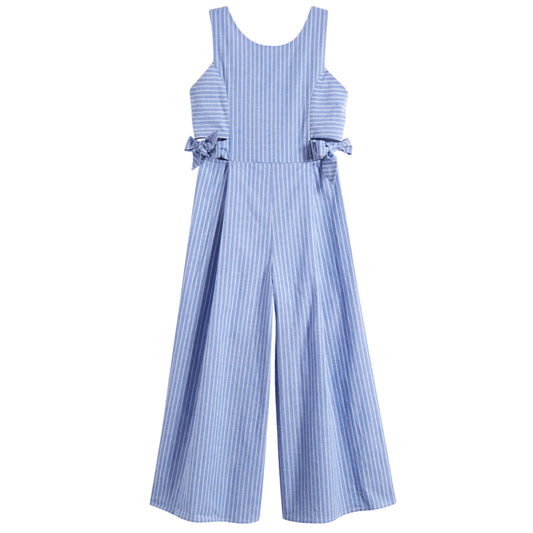 Cutout Stripe Jumpsuit