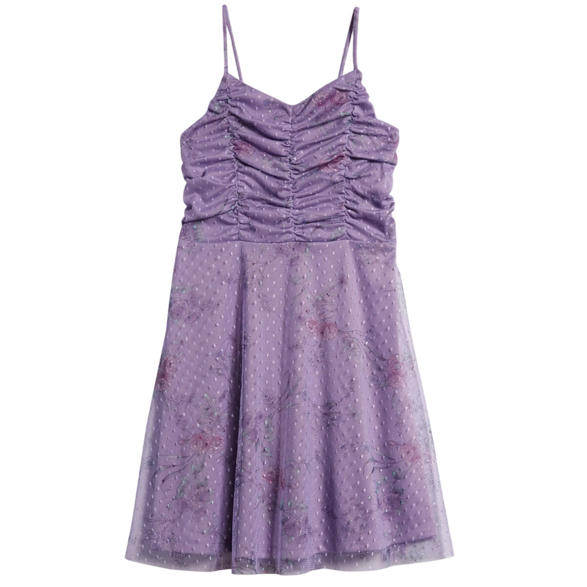 Tween Printed Point D'Espirit Dress