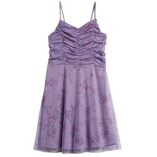 Tween Printed Point D'Espirit Dress