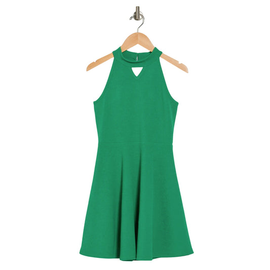 Tween Crepe Cutout Fit & Flare Dress