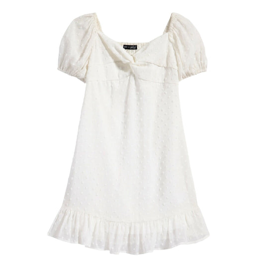 Tween Twist Front Clip Dot Party Dress
