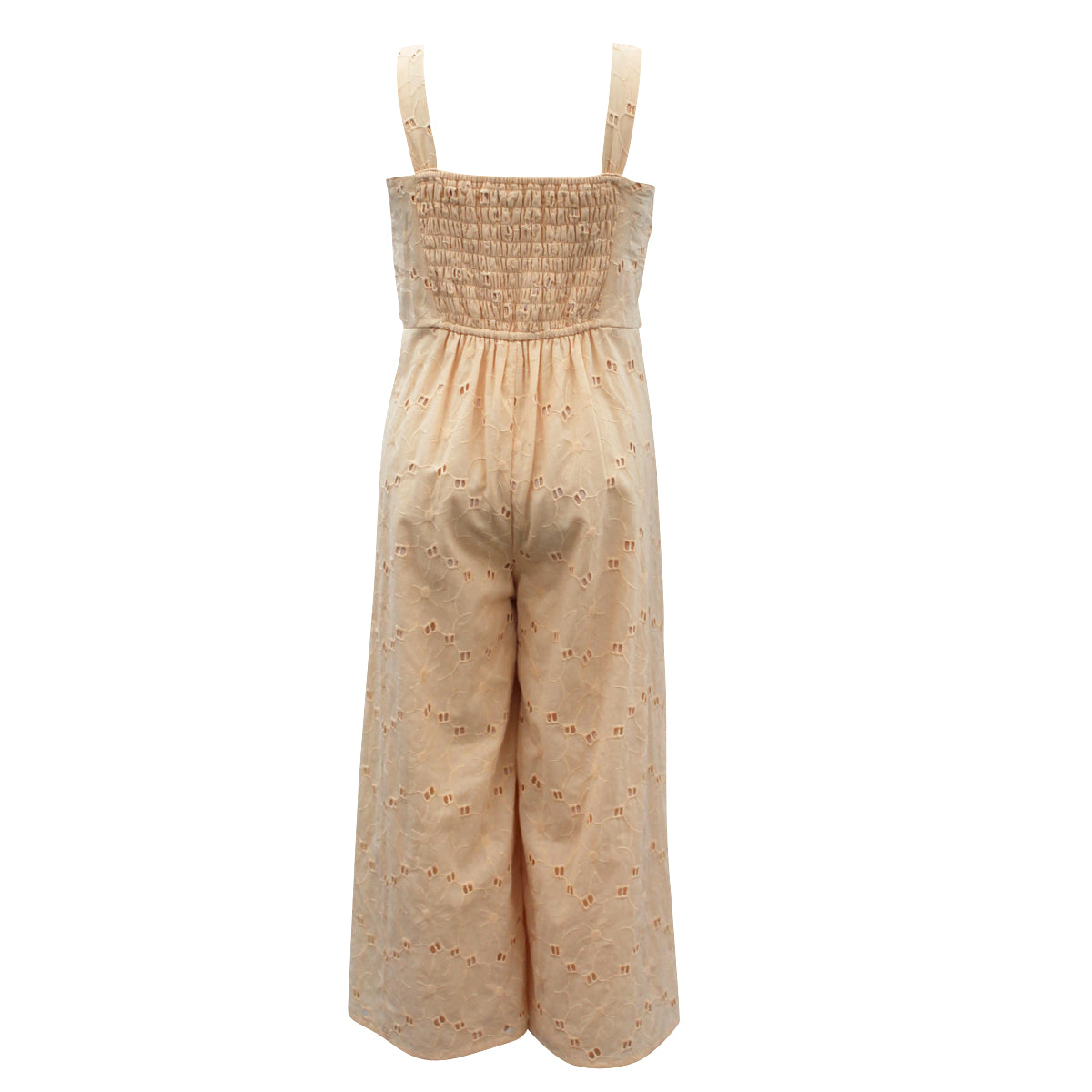 Tween Sleeveless Front Knot Eyelet Jumpsuit