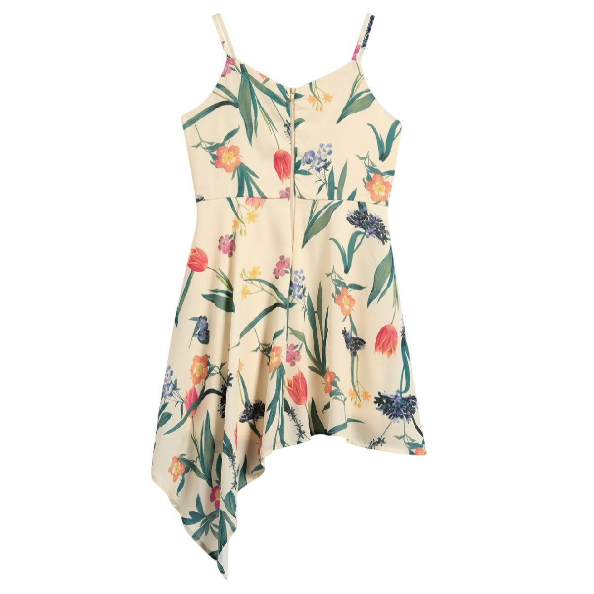 Tween Floral Asymmetric Party Dress