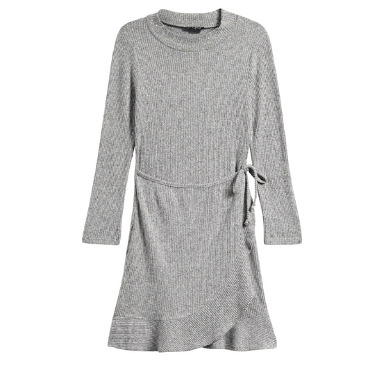 Tween Ribbed Mock Neck Wrap Dress