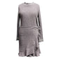 Ribbed Mock Neck Wrap Dress