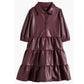 Faux Leather Dress