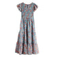 Chiffon Smocked Ruffle Maxi Dress