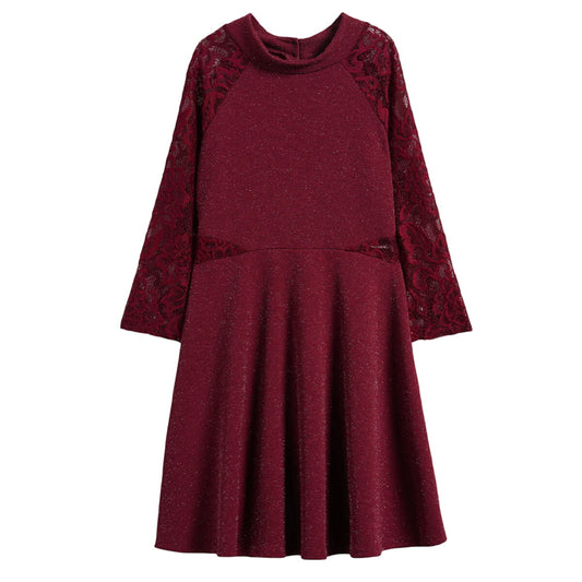 Tween Lace Ponte Skater Dress