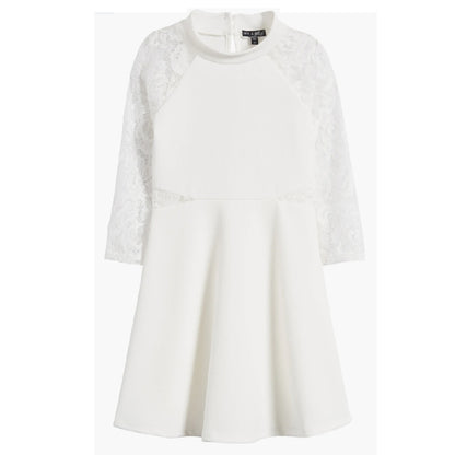Tween Lace Ponte Skater Dress