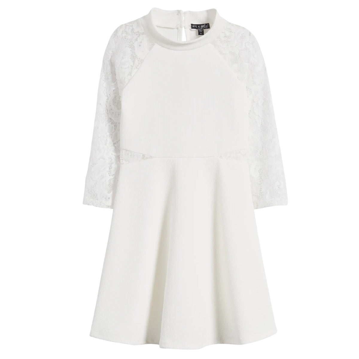 Tween Lace Ponte Skater Dress