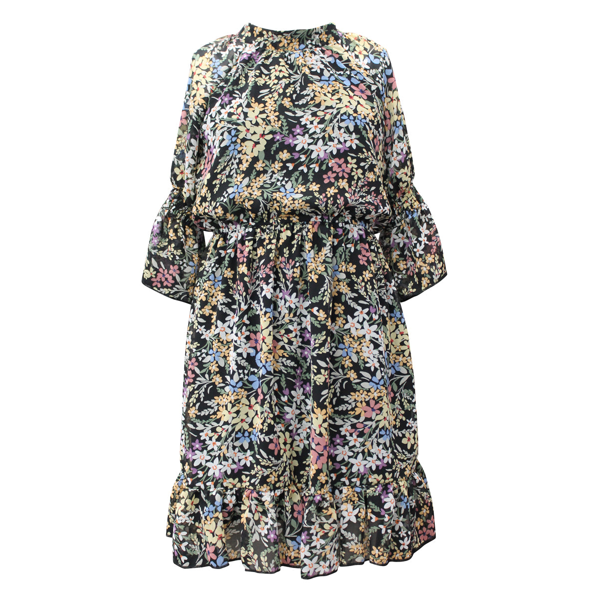 Tween Long-sleeved Floral Dress