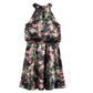 Mock Neck Printed Satin