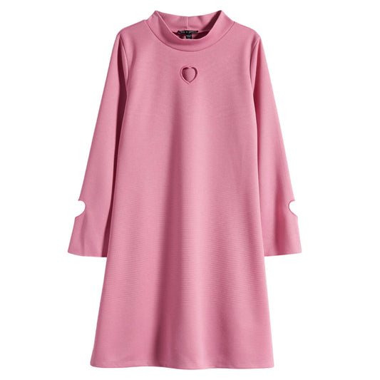 Tween Crew Neck Laser Heart Dress