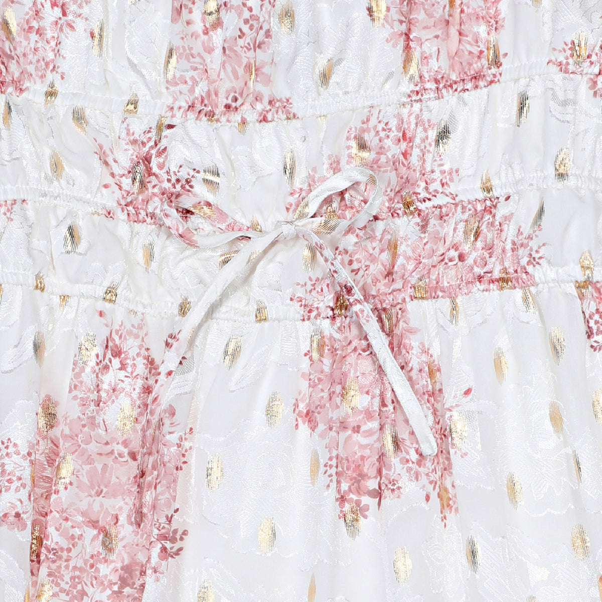 Tween Floral Ruffle Strap Maxi Dress
