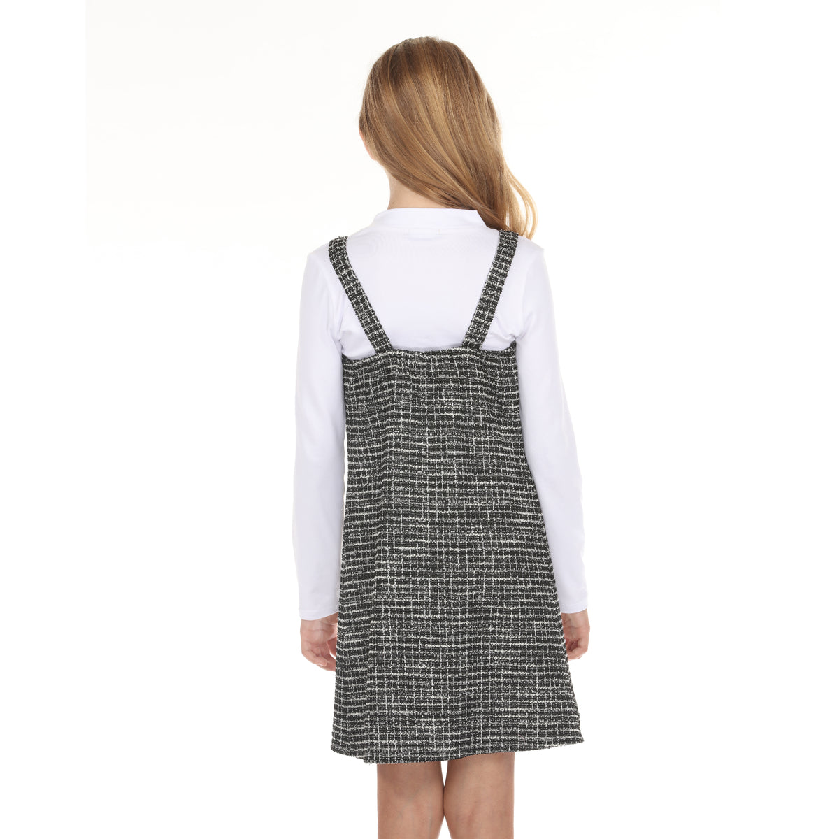 Tween Long Sleeve Mock Neck With Boucle Jumper
