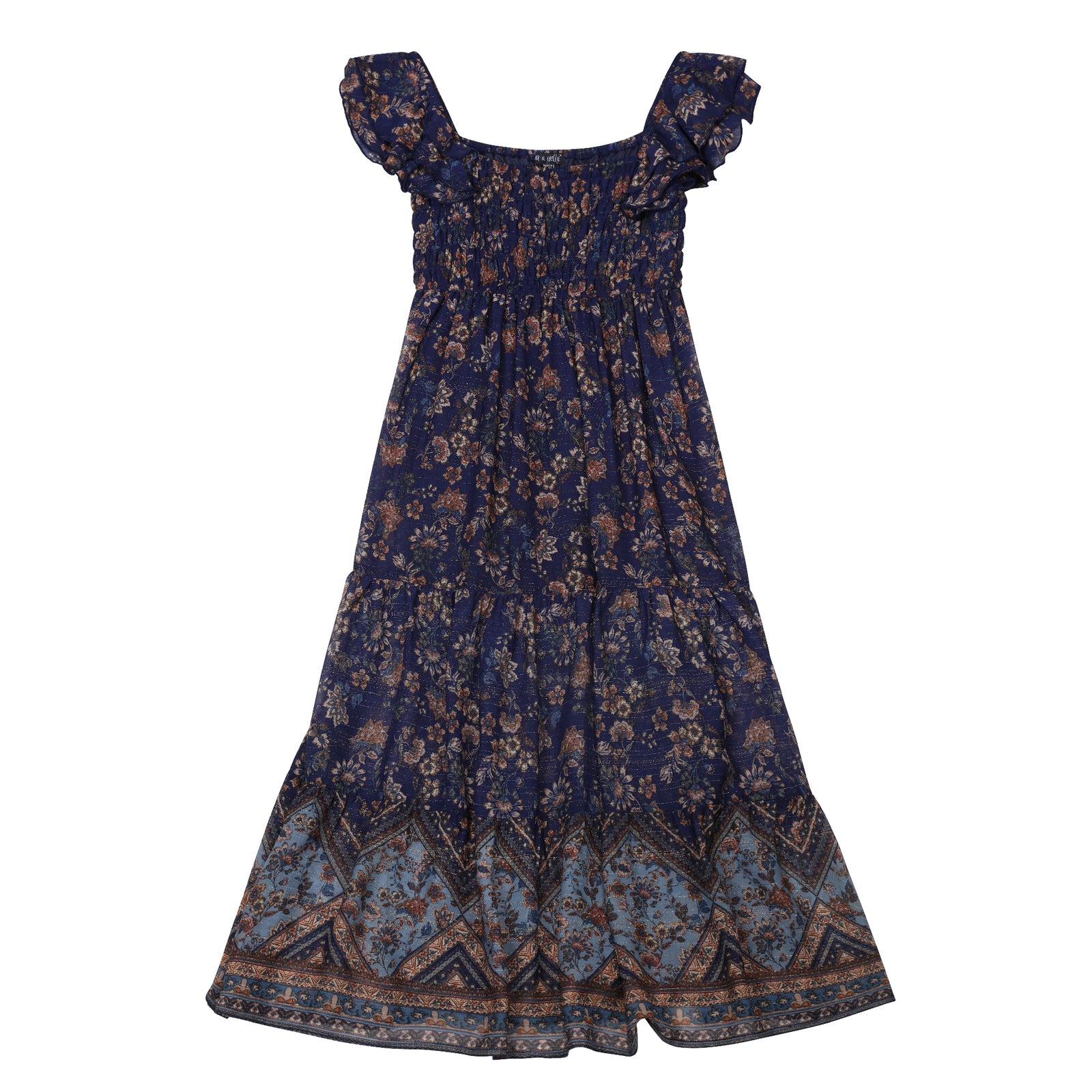 Tween Smocked Border Maxi