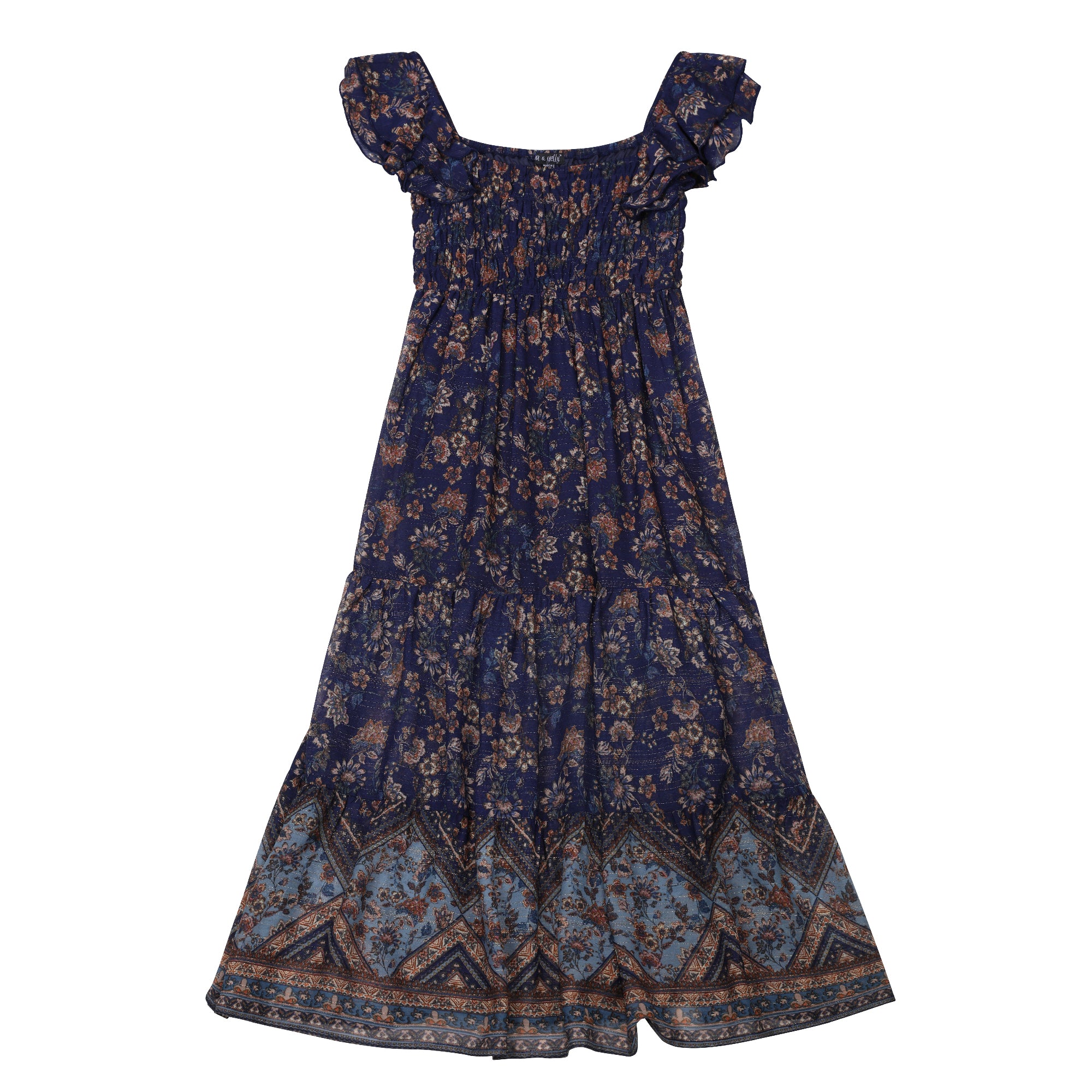 Tween Smocked Border Maxi