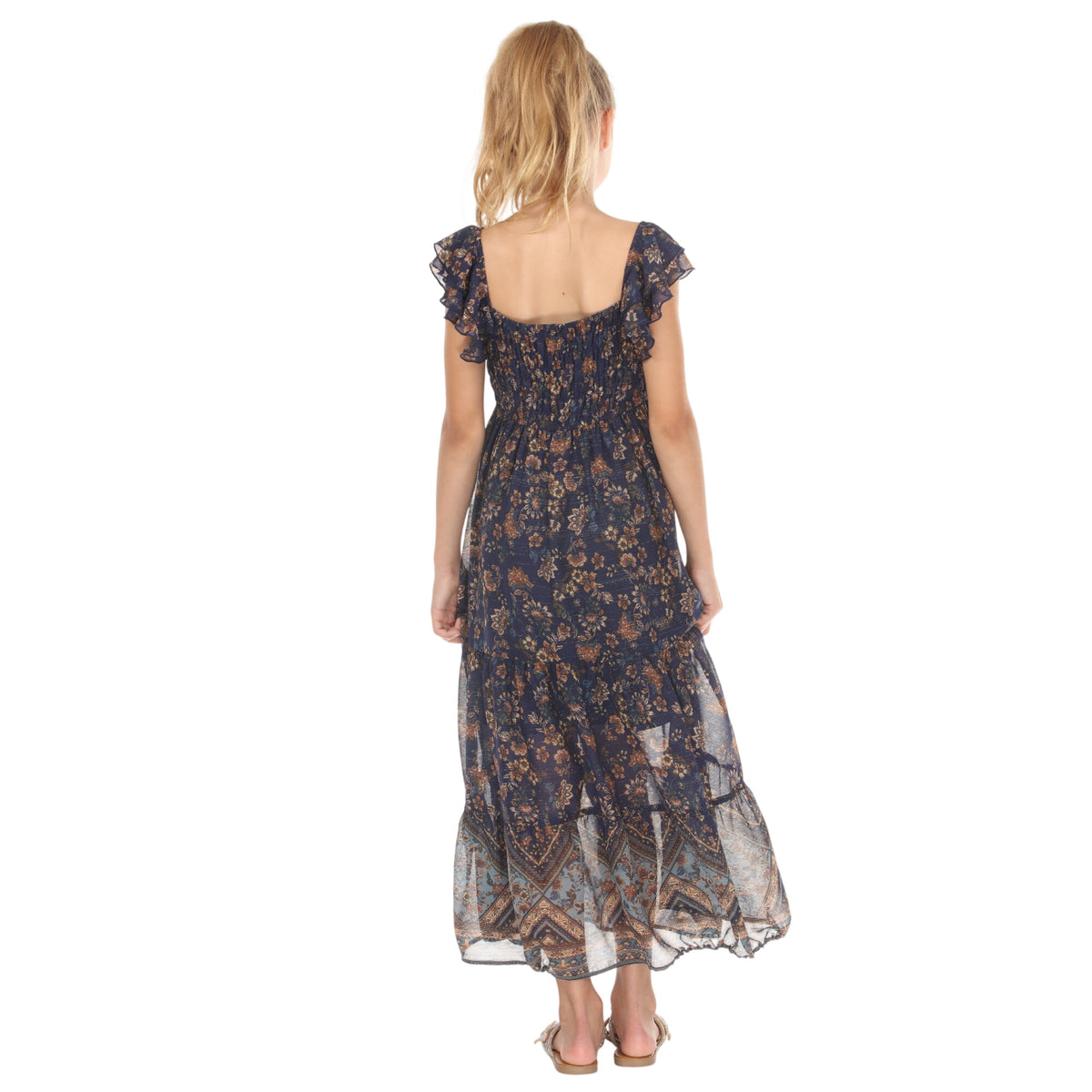 Tween Smocked Border Maxi