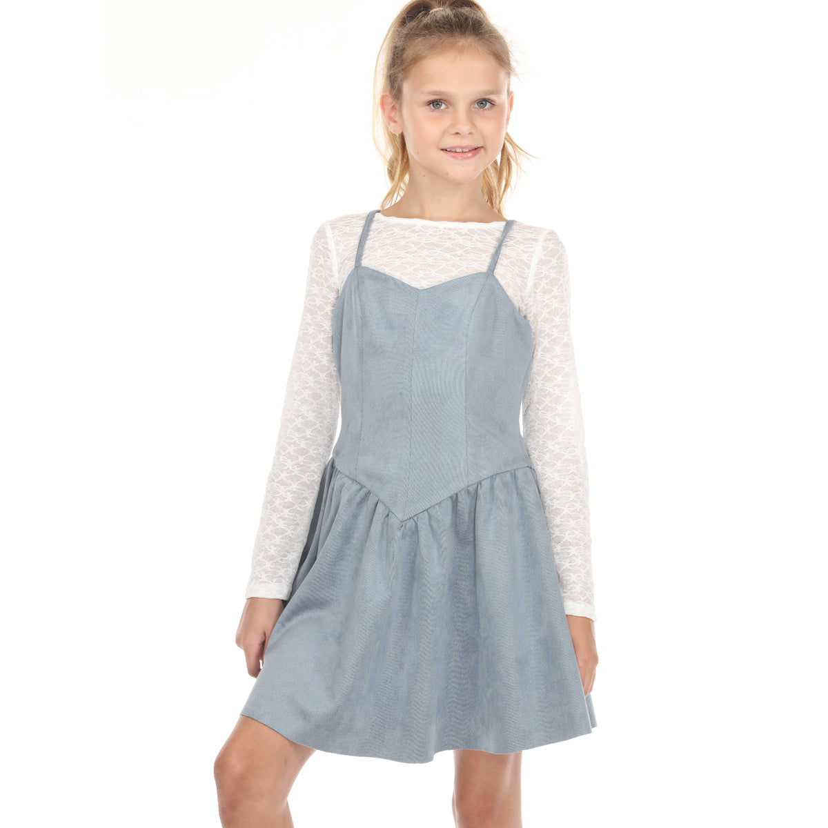Tween Suede V-Front 2Pc
