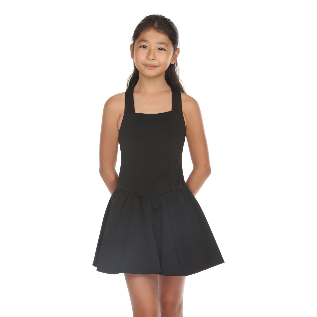 Tween Drop-Waist X-Back Dress