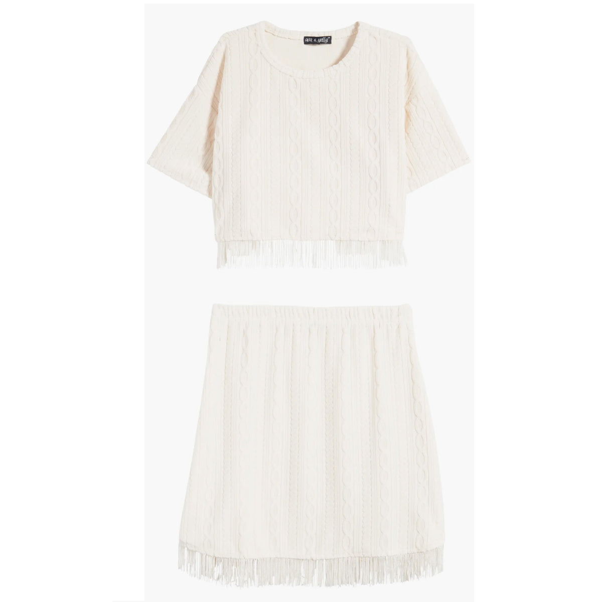 Tween 2pc Swim Cover-Up with Fringe