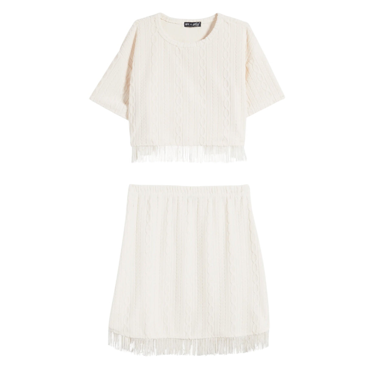 Tween 2pc Swim Cover-Up with Fringe
