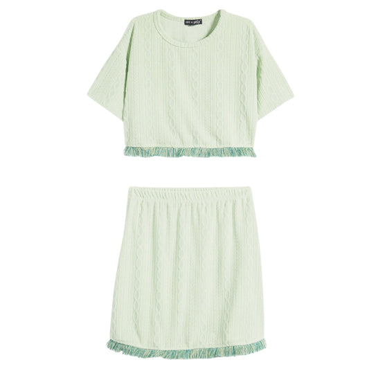 Tween 2pc Swim Cover-Up with Fringe